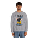 I Had 3 RBIs In the World Series Funny Baseball Fan Retro Cartoon Graphic Sweatshirt