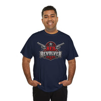 Red Revolver Graphic Tee — Retro Western Guns Logo T-Shirt