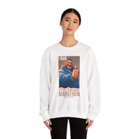 I Ran The Boston Marathon Drink Concession Sweatshirt - Funny Marathon Humor Crewneck