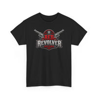 Red Revolver Graphic Tee — Retro Western Guns Logo T-Shirt