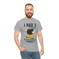 I Had 3 RBIs In the World Series Shirt - Funny Baseball Fan Graphic Tee