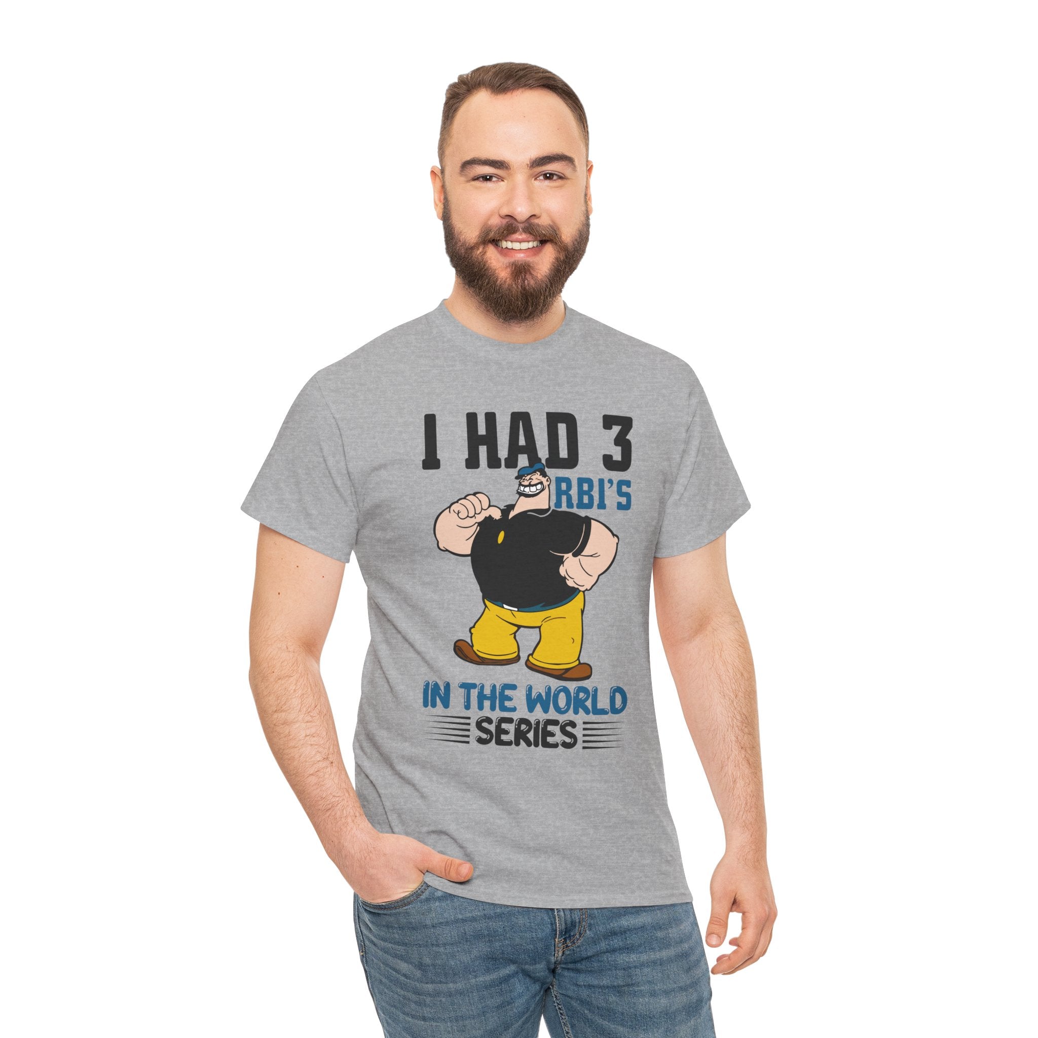 I Had 3 RBIs In the World Series Shirt - Funny Baseball Fan Graphic Tee