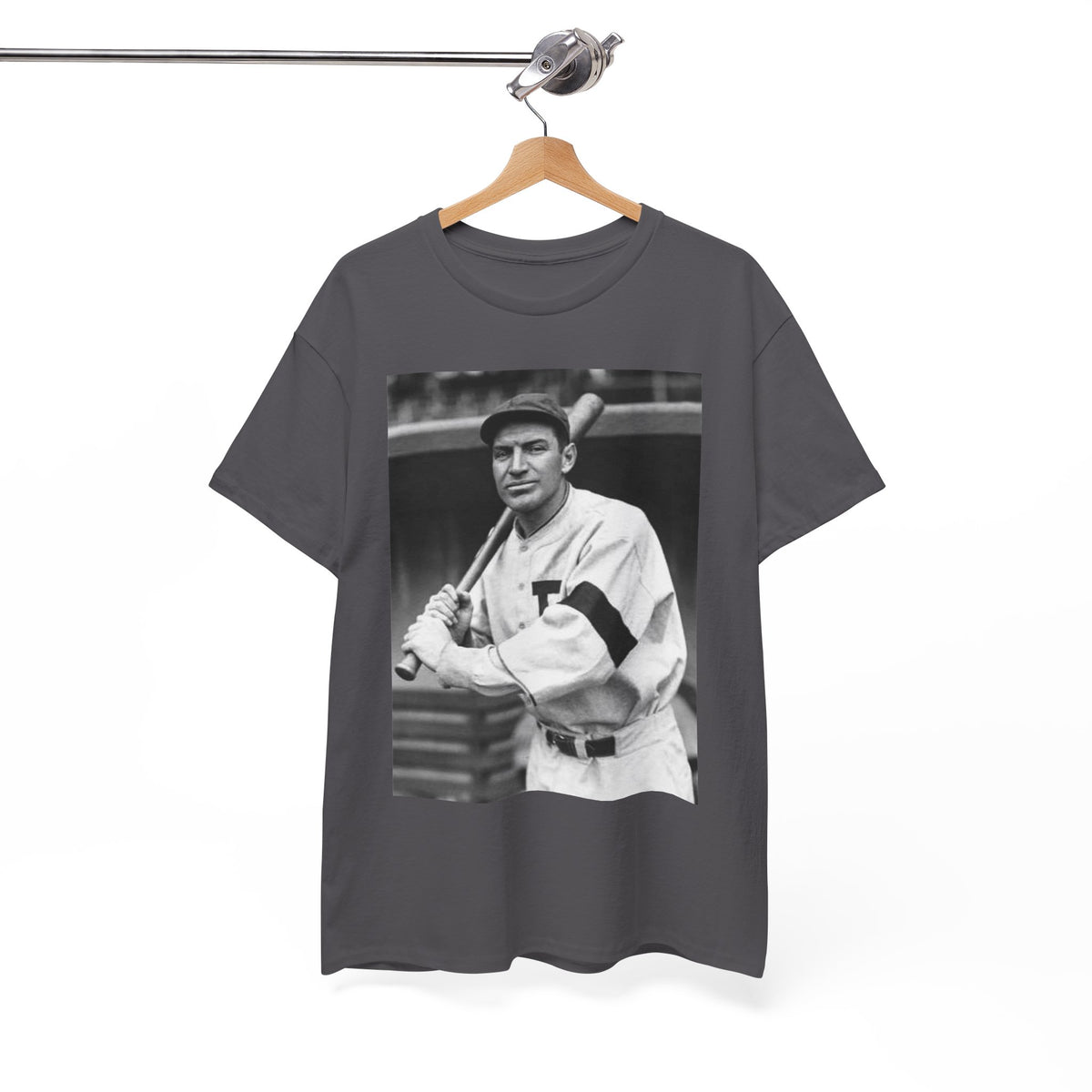 Retro Baseball Player T-Shirt - Old School Black & White Classic Legend Tee