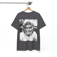 Vintage Baseball Catcher Portrait T-Shirt – Sports Tee