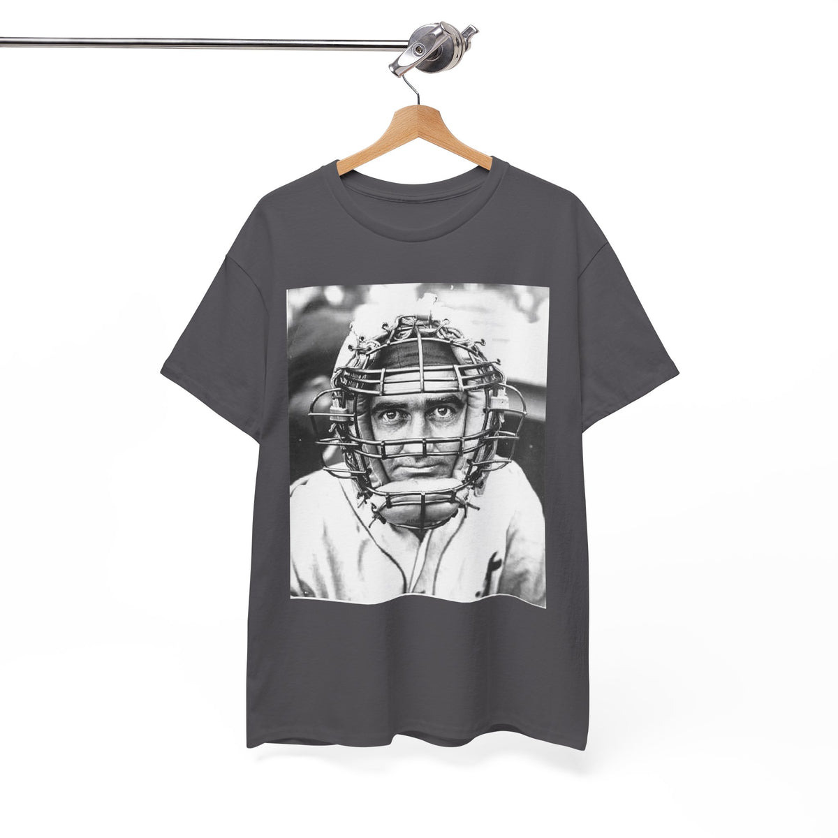 Vintage Baseball Catcher Portrait T-Shirt – Sports Tee