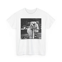 Vintage Baseball Photo T-Shirt – Classic Kneeling Player Graphic Tee