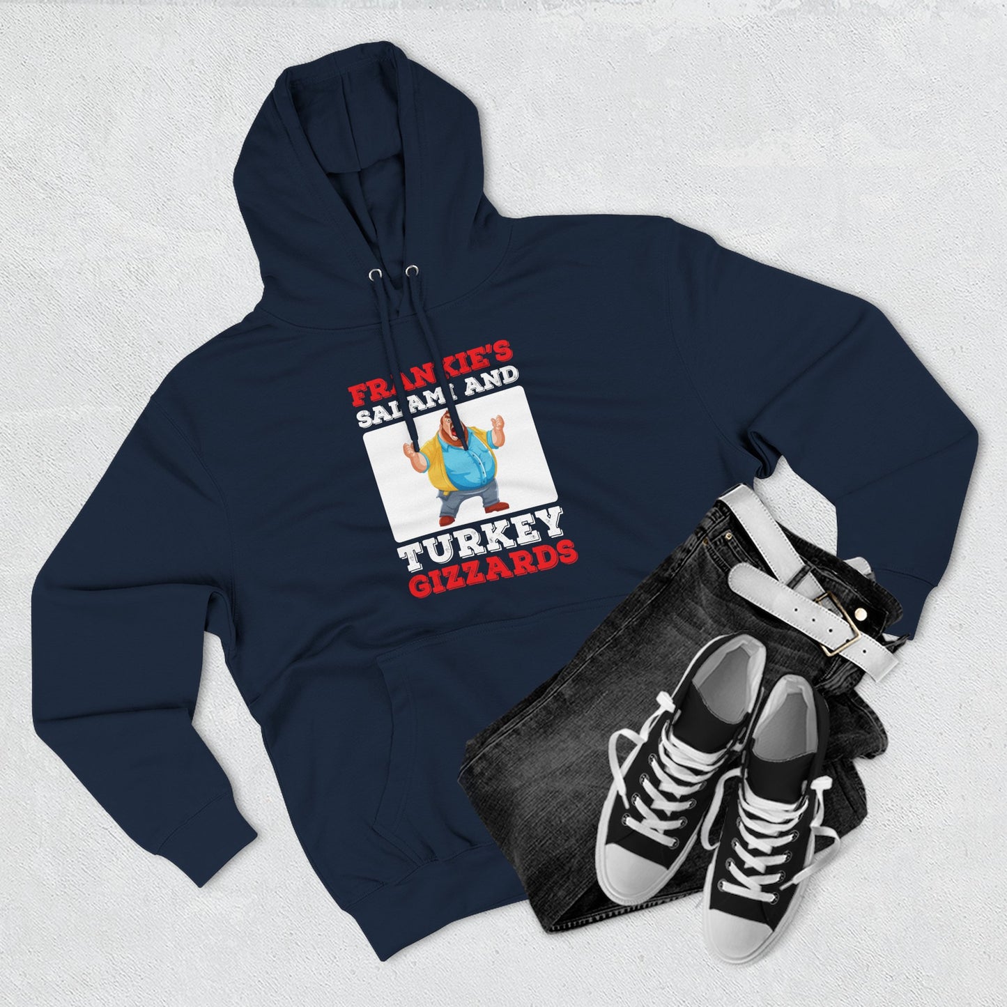 Frankie's Gizzards Hoodie — Funny Retro Character Pullover