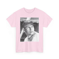 Vintage Baseball Portrait T-Shirt – Classic Retro Player Tee