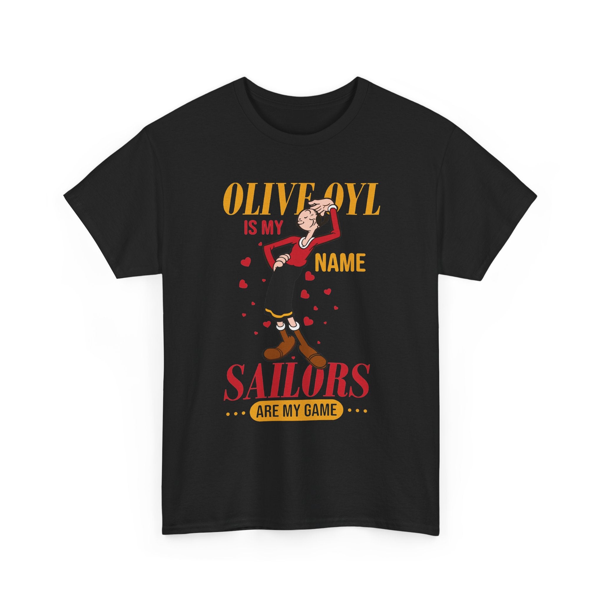 Popeye "Olive Oyl Is My Name, Sailors Are My Game" Graphic T-Shirt