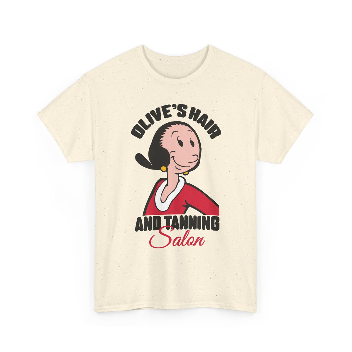 Olive’s Hair & Tanning Salon T-Shirt — Vintage Olive Oyl Cartoon Tee