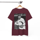 Retro Baseball Player T-Shirt - Old School Black & White Classic Legend Tee