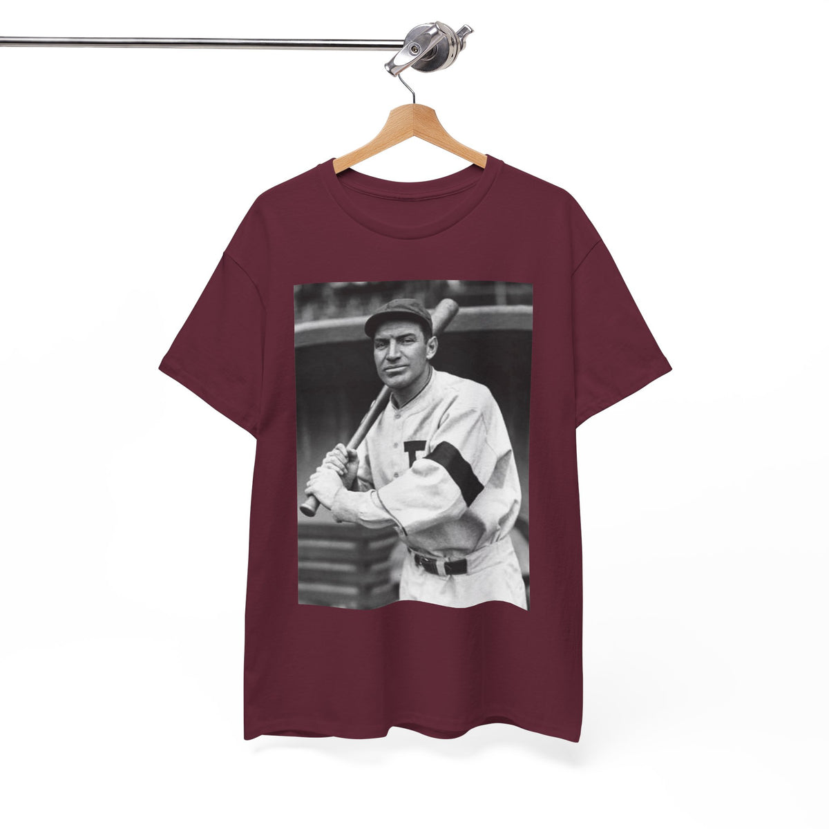 Retro Baseball Player T-Shirt - Old School Black & White Classic Legend Tee