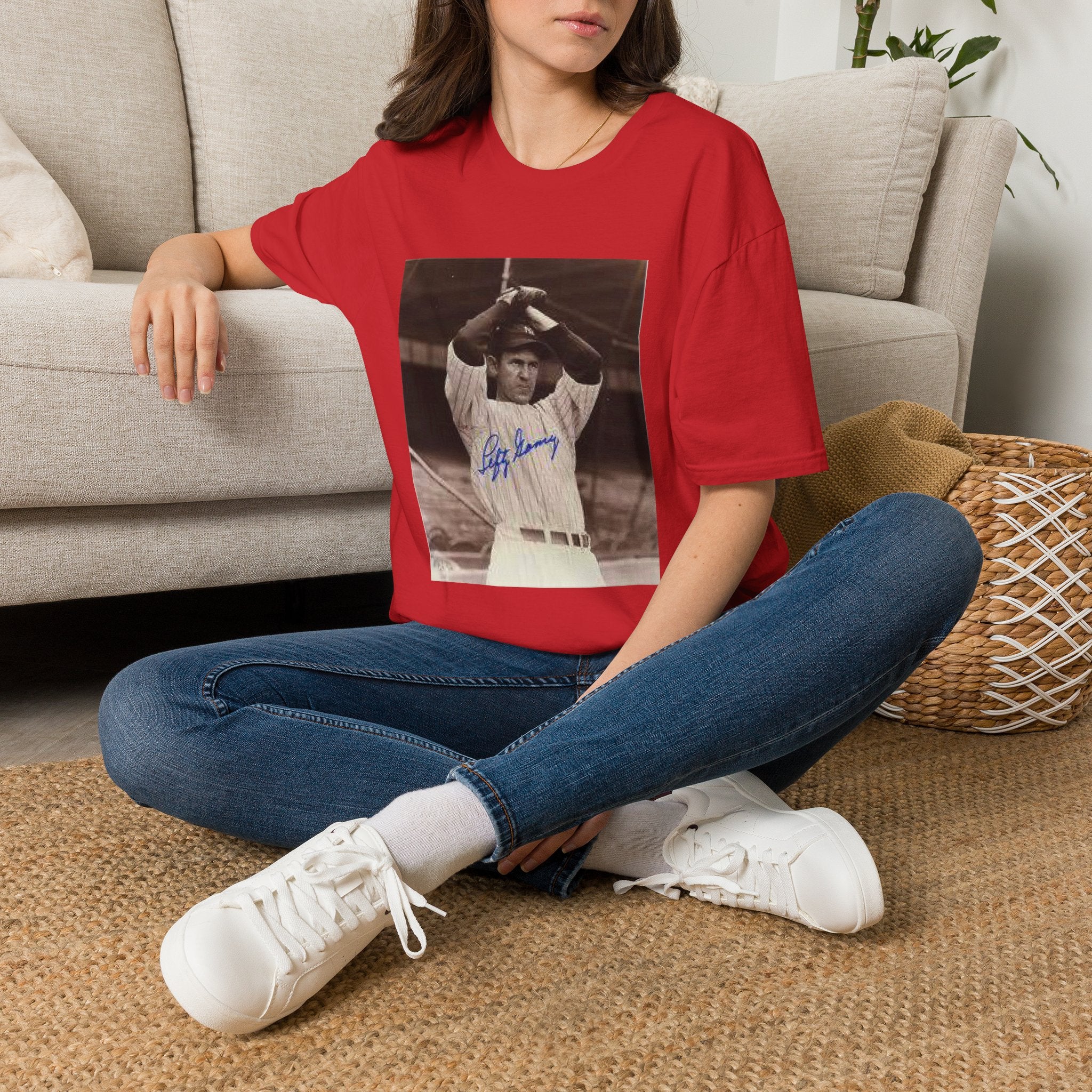 Vintage Baseball Photo T-Shirt — Iconic Signed Player Graphic Tee