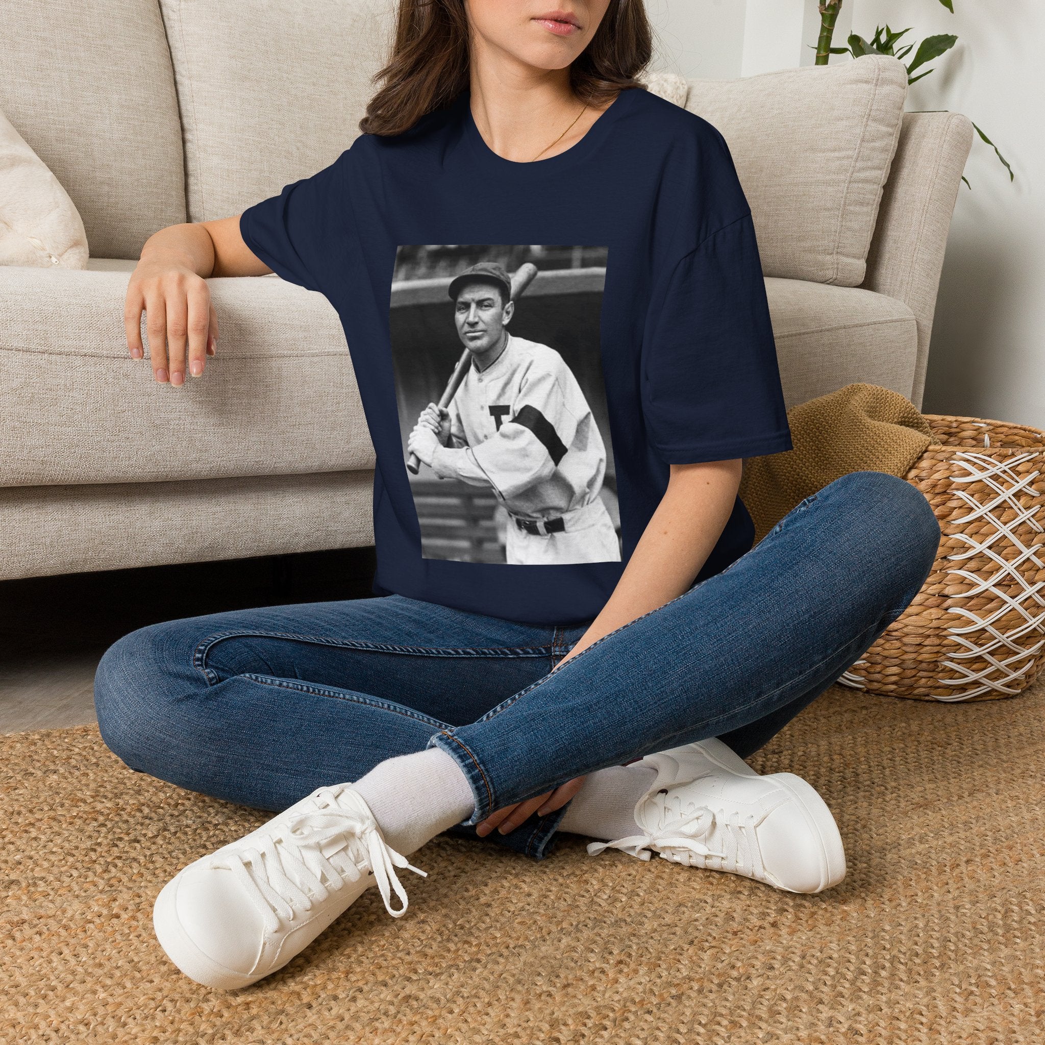Vintage Baseball Player Photo T-Shirt