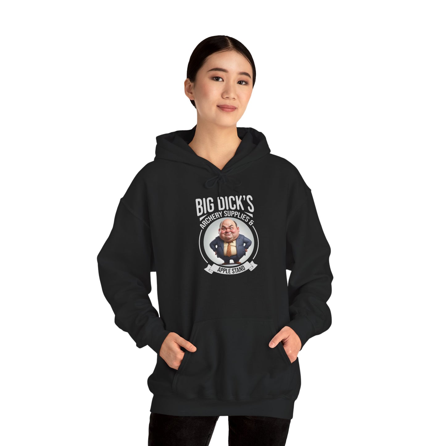 Big Dick's Archery Supplies & Apple Stand Novelty Graphic Hoodie