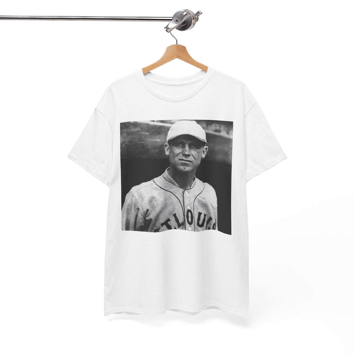 Vintage Baseball Photo Tee — St. Louis Retro Player Graphic T-Shirt