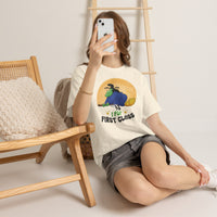 Witch Broom Tee — "I Fly First Class" Funny Halloween T‑Shirt